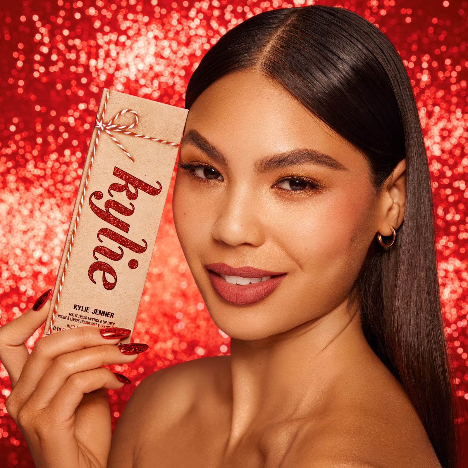 Kylie Cosmetics Reindeer Holiday Collection — campaign model