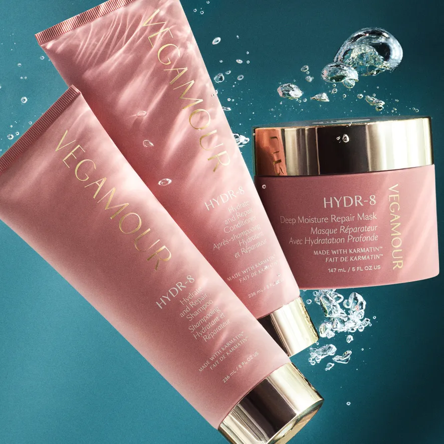 Vegamour HYDR-8 haircare packaging